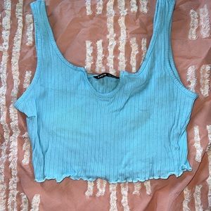 Blue crop top